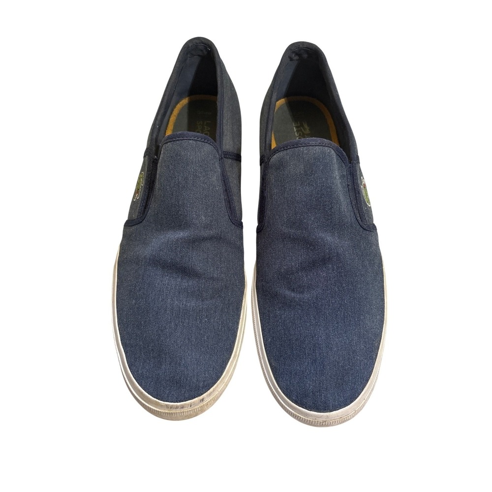 Lacoste‎ Sport Blue Denim Slip On Sneakers Casual Comfort Shoes
